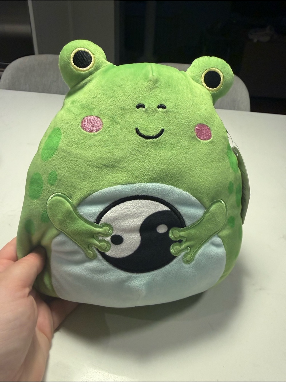 Squishmallows Green Frog Plush with Yin Yang